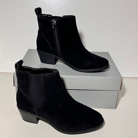 Vionic Roseland Water-Repellent Suede Ankle Boots - Picture 4 of 7